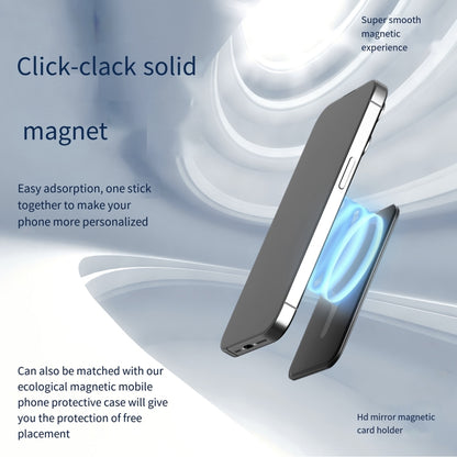 Magnetic Card Bag Phone Desktop Holder with Mirror(Navy Blue) - Others Accessories by buy2fix | Online Shopping UK | buy2fix
