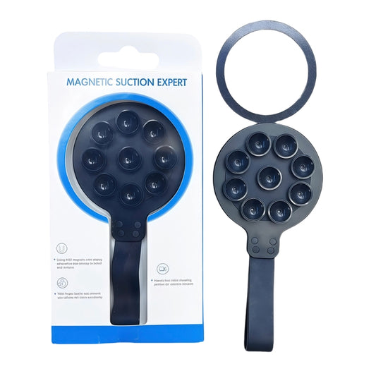 Suction Cup Magnetic Silicone Band Phone Holder(Black) by buy2fix