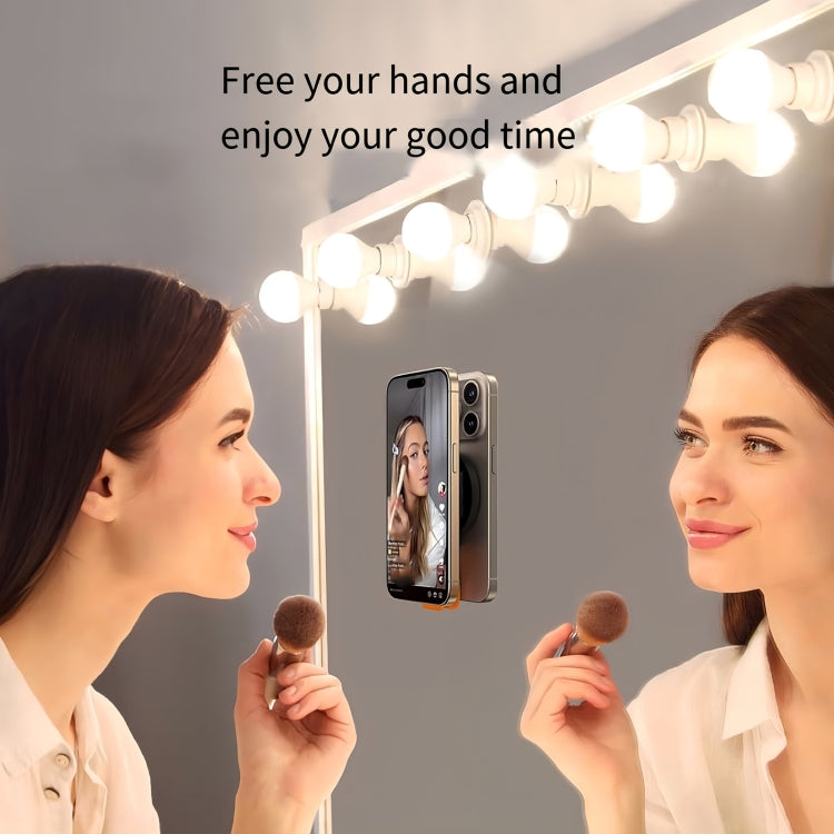 Suction Cup Magnetic Silicone Band Phone Holder(Grey) - Hand-Sticking Bracket by buy2fix | Online Shopping UK | buy2fix