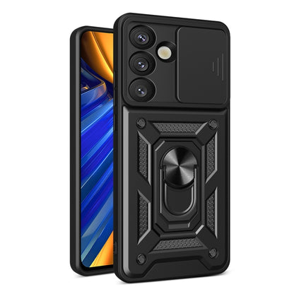 For Samsung Galaxy S25 5G Sliding Camera Cover Design TPU+PC Phone Case(Black) by buy2fix