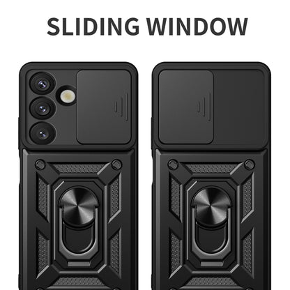 For Samsung Galaxy S25 5G Sliding Camera Cover Design TPU+PC Phone Case(Black) by buy2fix