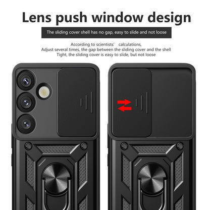 For Samsung Galaxy S25+ 5G Sliding Camera Cover Design TPU+PC Phone Case(Green) by buy2fix