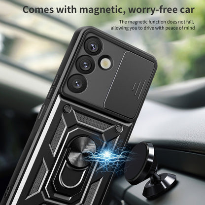 For Samsung Galaxy S25+ 5G Sliding Camera Cover Design TPU+PC Phone Case(Green) by buy2fix