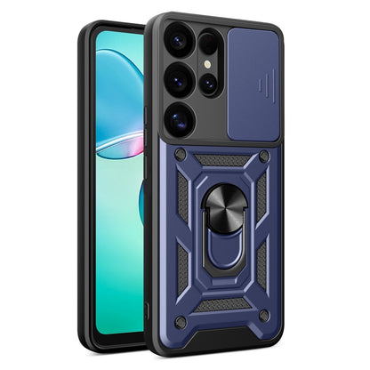 For Samsung Galaxy S25 Ultra 5G Sliding Camera Cover Design TPU+PC Phone Case(Blue) by buy2fix