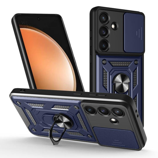 For Galaxy S26 FE / S25 FE 5G Sliding Camera Cover Design TPU+PC Phone Case(Blue)