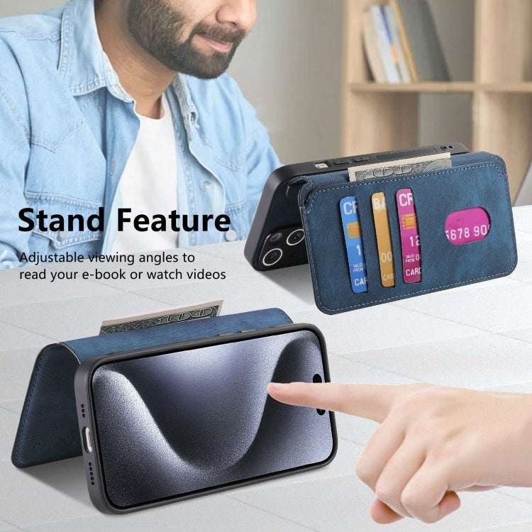 For iPhone 15 Pro Max CaseNeo MagSafe RFID Anti-theft Retro Leather Phone Case(Blue) - iPhone 15 Pro Max Cases by CaseNeo | Online Shopping UK | buy2fix