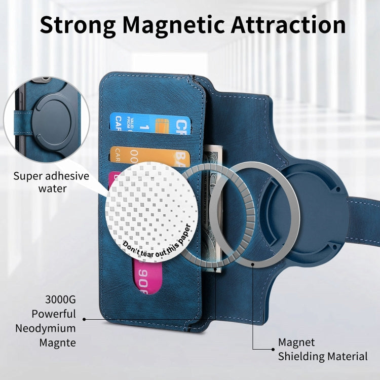 For iPhone 15 Pro Max CaseNeo MagSafe RFID Anti-theft Retro Leather Phone Case(Blue) - iPhone 15 Pro Max Cases by CaseNeo | Online Shopping UK | buy2fix