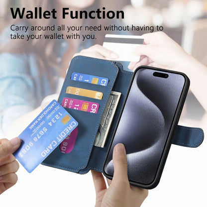 For iPhone 15 Pro Max CaseNeo MagSafe RFID Anti-theft Retro Leather Phone Case(Blue) - iPhone 15 Pro Max Cases by CaseNeo | Online Shopping UK | buy2fix