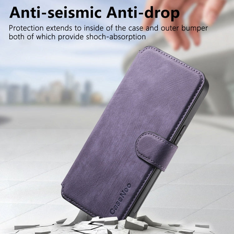 For iPhone 15 Pro Max CaseNeo MagSafe RFID Anti-theft Retro Leather Phone Case(Purple) - iPhone 15 Pro Max Cases by CaseNeo | Online Shopping UK | buy2fix