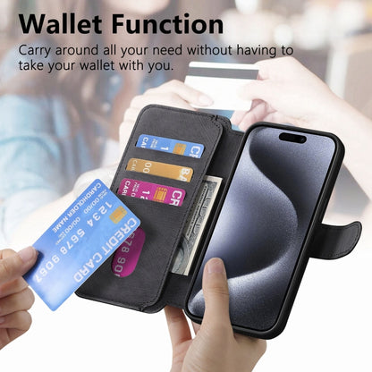 For iPhone 15 Pro CaseNeo MagSafe RFID Anti-theft Retro Leather Phone Case(Black) - iPhone 15 Pro Cases by CaseNeo | Online Shopping UK | buy2fix