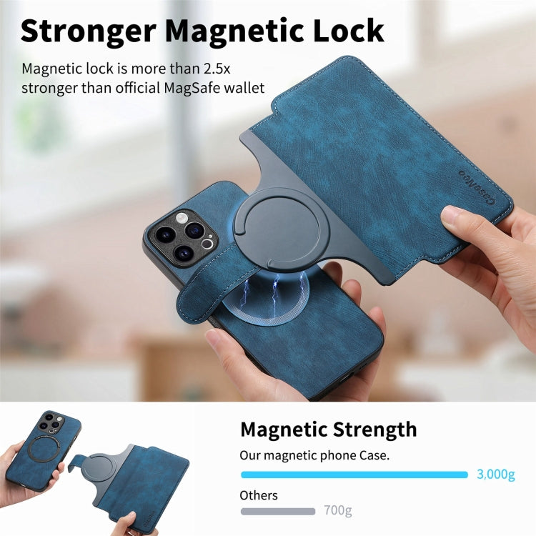 For iPhone 15 Pro CaseNeo MagSafe RFID Anti-theft Retro Leather Phone Case(Blue) - iPhone 15 Pro Cases by CaseNeo | Online Shopping UK | buy2fix