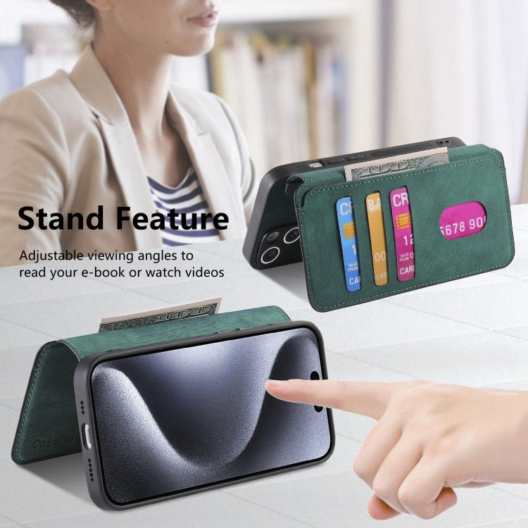 For iPhone 15 Pro CaseNeo MagSafe RFID Anti-theft Retro Leather Phone Case(Green) - iPhone 15 Pro Cases by CaseNeo | Online Shopping UK | buy2fix