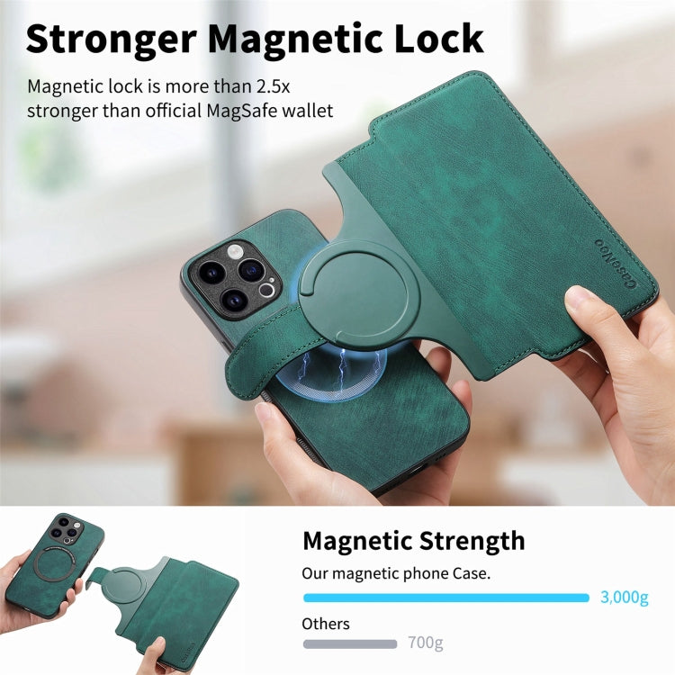 For iPhone 15 Pro CaseNeo MagSafe RFID Anti-theft Retro Leather Phone Case(Green) - iPhone 15 Pro Cases by CaseNeo | Online Shopping UK | buy2fix
