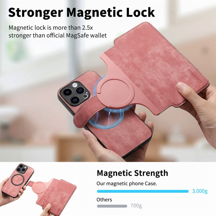 For iPhone 15 Pro CaseNeo MagSafe RFID Anti-theft Retro Leather Phone Case(Pink) - iPhone 15 Pro Cases by CaseNeo | Online Shopping UK | buy2fix