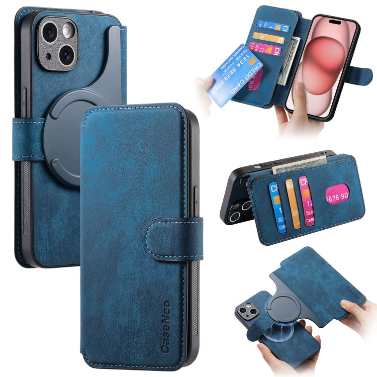 For iPhone 15 Plus CaseNeo MagSafe RFID Anti-theft Retro Leather Phone Case(Blue) - iPhone 15 Plus Cases by CaseNeo | Online Shopping UK | buy2fix