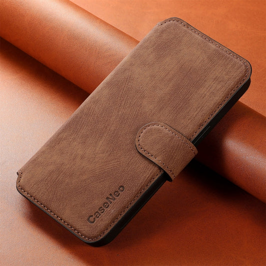For iPhone 15 CaseNeo MagSafe RFID Anti-theft Retro Leather Phone Case(Brown) - iPhone 15 Cases by CaseNeo | Online Shopping UK | buy2fix