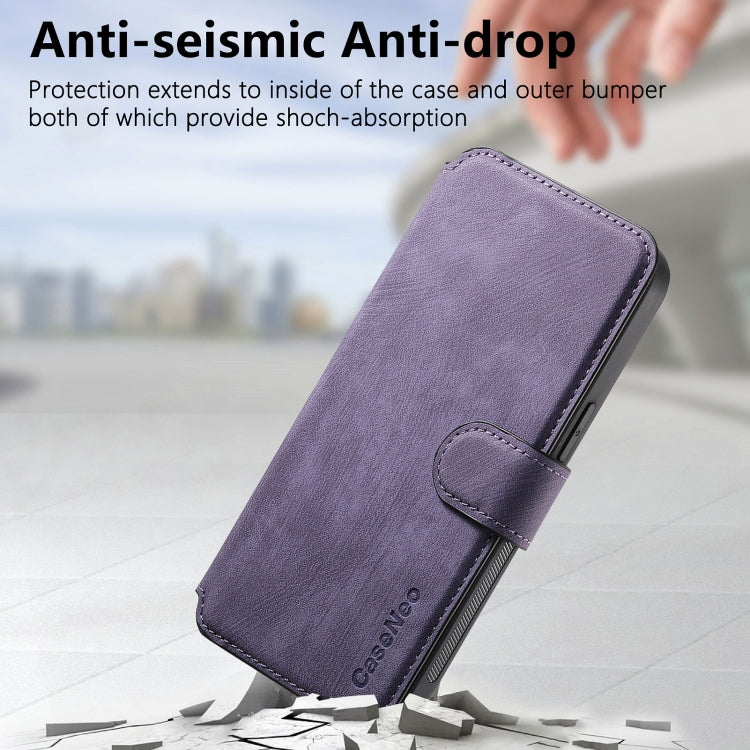 For iPhone 15 CaseNeo MagSafe RFID Anti-theft Retro Leather Phone Case(Purple) - iPhone 15 Cases by CaseNeo | Online Shopping UK | buy2fix