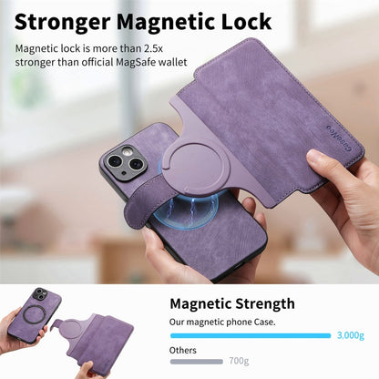 For iPhone 15 CaseNeo MagSafe RFID Anti-theft Retro Leather Phone Case(Purple) - iPhone 15 Cases by CaseNeo | Online Shopping UK | buy2fix