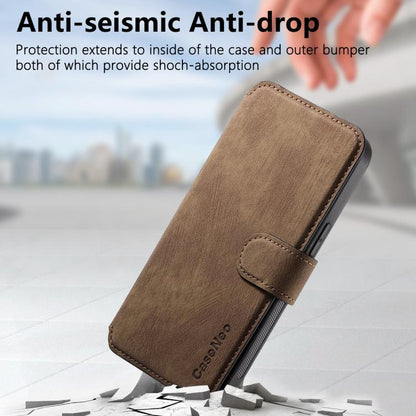 For iPhone 16e CaseNeo MagSafe RFID Anti-theft Retro Leather Phone Case(Brown) - iPhone 16e Cases by CaseNeo | Online Shopping UK | buy2fix