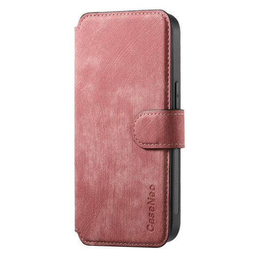 For iPhone 16e CaseNeo MagSafe RFID Anti-theft Retro Leather Phone Case(Pink) - iPhone 16e Cases by CaseNeo | Online Shopping UK | buy2fix