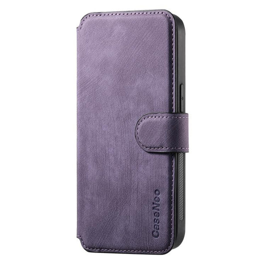 For iPhone 16e CaseNeo MagSafe RFID Anti-theft Retro Leather Phone Case(Purple) - iPhone 16e Cases by CaseNeo | Online Shopping UK | buy2fix