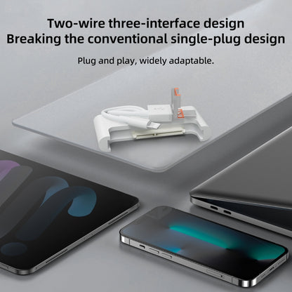 NK-1046TL Pro USB-C / Type-C, 8 Pin, USB to USB-C / Type-C, USB, SATA Interface Multi-function Adapter(White) - Converter & Adapter by buy2fix | Online Shopping UK | buy2fix