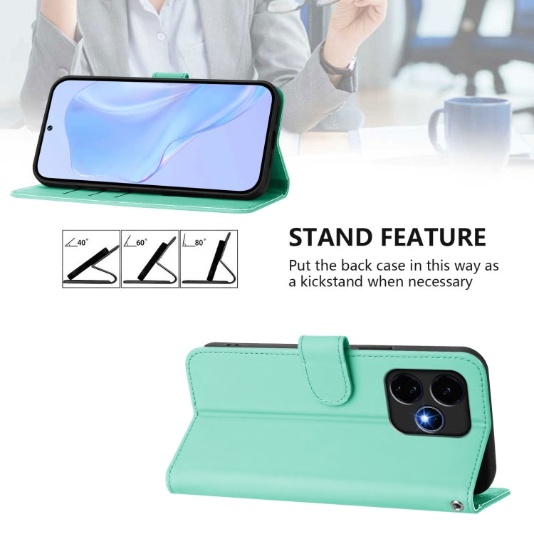 For Boost MobIle Celero 5G+ 2024 / 3+ 5G Skin Feel Solid Color Leather Phone Case with Lanyard(Mint Green) - More Brand by buy2fix | Online Shopping UK | buy2fix