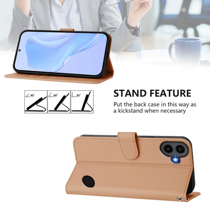 For Nothing CMF Phone 1 Skin Feel Solid Color Leather Phone Case with Lanyard(Nude) - Nothing Cases by buy2fix | Online Shopping UK | buy2fix