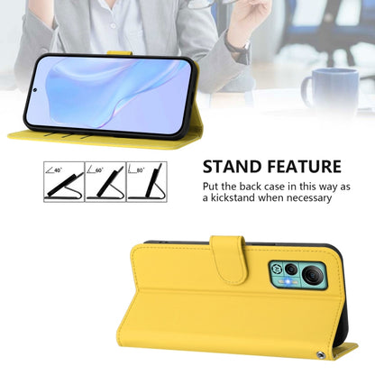 For Ulefone Note 14 Skin Feel Solid Color Leather Phone Case with Lanyard(Lemon Yellow) by buy2fix