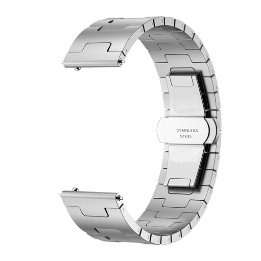 For Huawei GT4 46mm / GT5 46mm / GT5 Pro 22mm H-shaped Butterfly Buckle Stainless Steel Watch Band(Silver) - 22mm Bands by buy2fix | Online Shopping UK | buy2fix