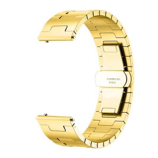 For Huawei GT4 46mm / GT5 46mm / GT5 Pro 22mm H-shaped Butterfly Buckle Stainless Steel Watch Band(Gold) - 22mm Bands by buy2fix | Online Shopping UK | buy2fix