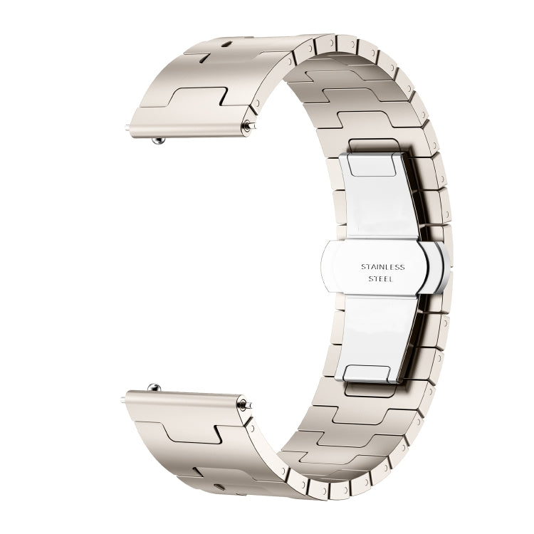 For Huawei GT4 46mm / GT5 46mm / GT5 Pro 46mm 22mm H-shaped Butterfly Buckle Stainless Steel Watch Band(Starlight) - 22mm Bands by buy2fix | Online Shopping UK | buy2fix