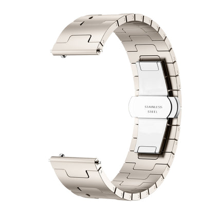 For Huawei GT4 46mm / GT5 46mm / GT5 Pro 46mm 22mm H-shaped Butterfly Buckle Stainless Steel Watch Band(Starlight) - 22mm Bands by buy2fix | Online Shopping UK | buy2fix