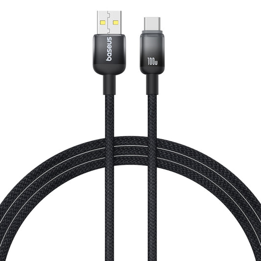 Baseus Discolor Series 100W USB to USB-C / Type-C Fast Charging Cable, Cable Length:1m(Black) - USB-C & Type-C Cable by Baseus | Online Shopping UK | buy2fix