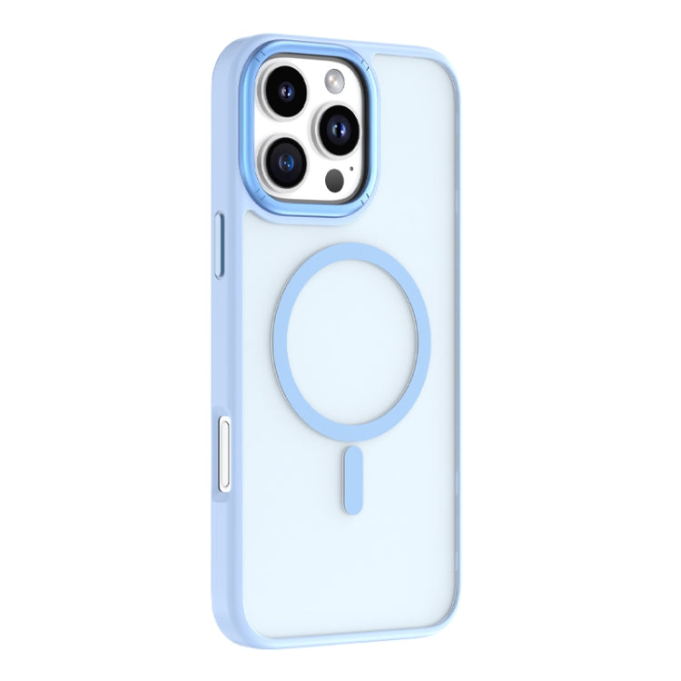 For iPhone 16 Pro Max Mutural Skin Feel Series Frosted MagSafe Magnetic Phone Case(Light Blue) by Mutural