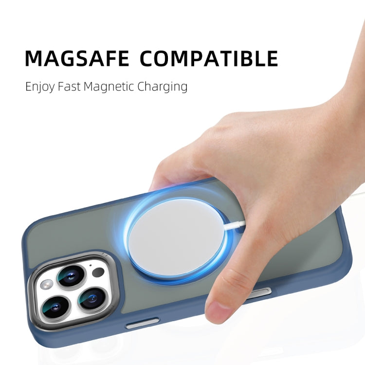For iPhone 16 Pro Max Mutural Skin Feel Series Frosted MagSafe Magnetic Phone Case(Light Blue) by Mutural