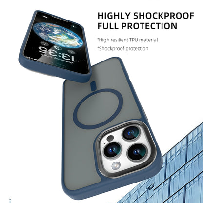 For iPhone 16 Pro Max Mutural Skin Feel Series Frosted MagSafe Magnetic Phone Case(Light Blue) by Mutural