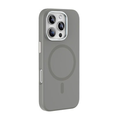 For iPhone 16 Pro Max Mutural Karen Series Liquid Silicone MagSafe Magnetic Phone Case(Grey) by Mutural