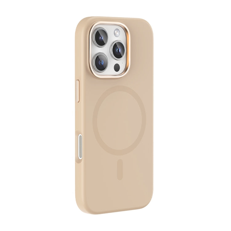 For iPhone 16 Pro Mutural Karen Series Liquid Silicone MagSafe Magnetic Phone Case(Desert Gold) by Mutural