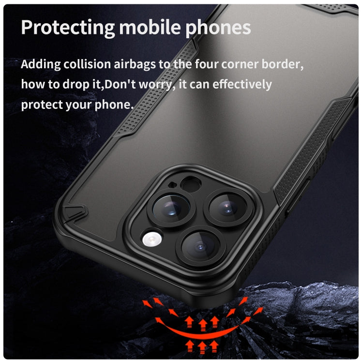 For iPhone 16 Pro Max Armor Glaze PC Hybrid TPU Phone Case(Black) - iPhone 16 Pro Max Cases by buy2fix | Online Shopping UK | buy2fix