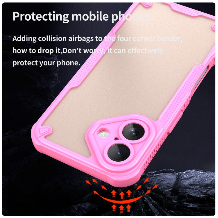 For iPhone 16 Plus Armor Glaze PC Hybrid TPU Phone Case(Pink) - iPhone 16 Plus Cases by buy2fix | Online Shopping UK | buy2fix