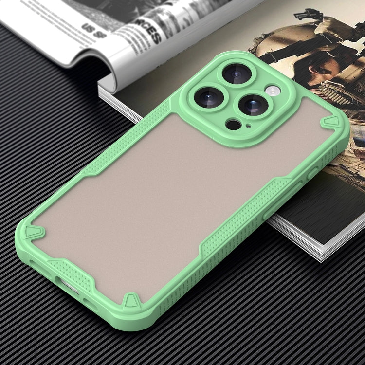 For iPhone 15 Pro Max Armor Glaze PC Hybrid TPU Phone Case(Green) by buy2fix