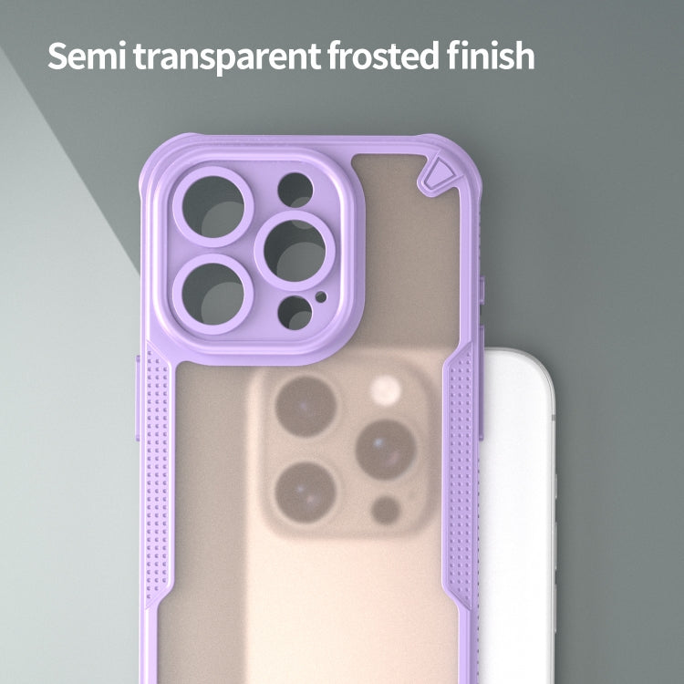 For iPhone 15 Pro Armor Glaze PC Hybrid TPU Phone Case(Purple) by buy2fix