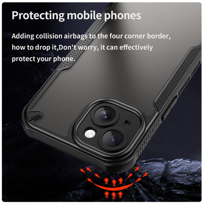 For iPhone 15 Plus Armor Glaze PC Hybrid TPU Phone Case(Black) by buy2fix