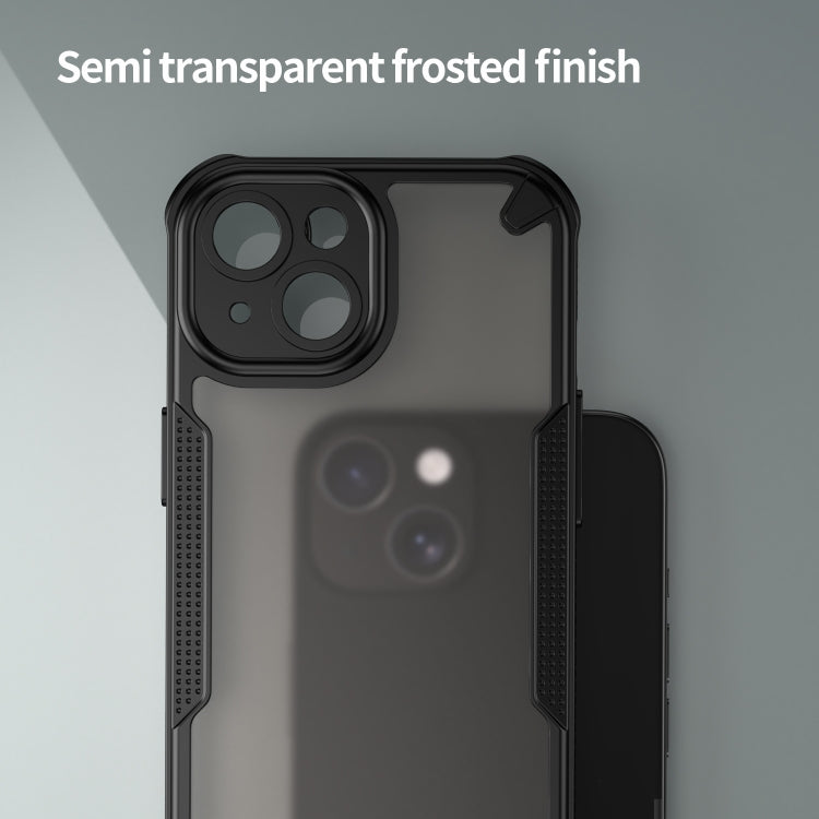 For iPhone 15 Plus Armor Glaze PC Hybrid TPU Phone Case(Black) by buy2fix