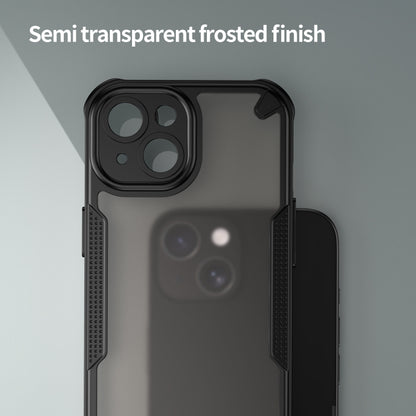For iPhone 15 Plus Armor Glaze PC Hybrid TPU Phone Case(Black) by buy2fix