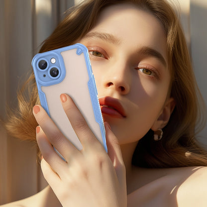 For iPhone 15 Plus Armor Glaze PC Hybrid TPU Phone Case(Blue) by buy2fix