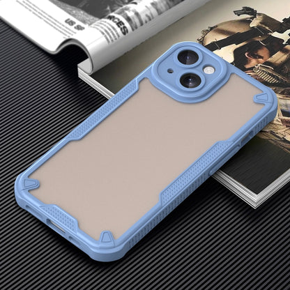 For iPhone 15 Plus Armor Glaze PC Hybrid TPU Phone Case(Blue) by buy2fix