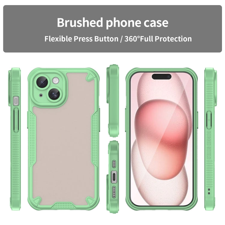 For iPhone 15 Plus Armor Glaze PC Hybrid TPU Phone Case(Green) by buy2fix