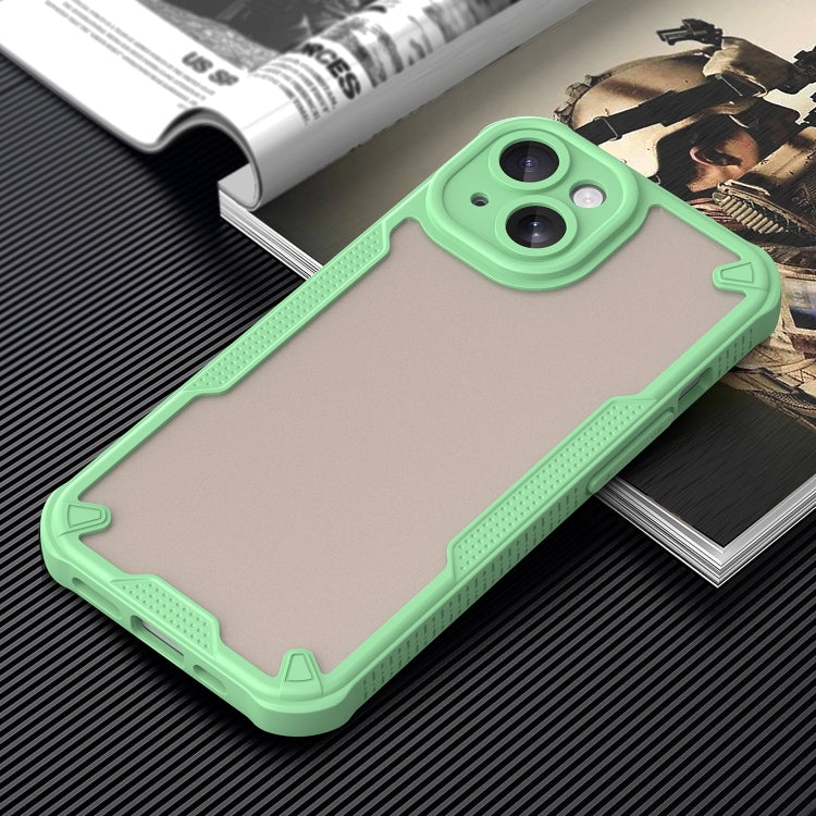 For iPhone 15 Plus Armor Glaze PC Hybrid TPU Phone Case(Green) by buy2fix
